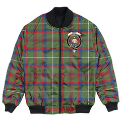 Clan Shaw Green Modern Tartan Crest Bomber Jacket QS28 Shaw Green Modern Tartan Tartan Bomber Jacket