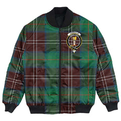 Clan Chisholm Hunting Ancient Tartan Crest Bomber Jacket RR18 Chisholm Hunting Ancient Tartan Tartan Bomber Jacket