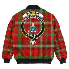 Clan Morrison Red Modern Tartan Crest Bomber Jacket AL57 Morrison Red Modern Tartan Tartan Bomber Jacket