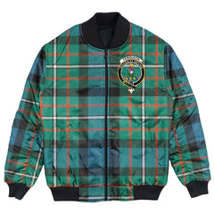 Clan FERGUSON ANCIENT Tartan Crest Bomber Jacket IZ10 FERGUSON ANCIENT Tartan Tartan Bomber Jacket