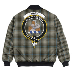 Clan Haig Check Tartan Crest Bomber Jacket UG58 Haig Check Tartan Tartan Bomber Jacket