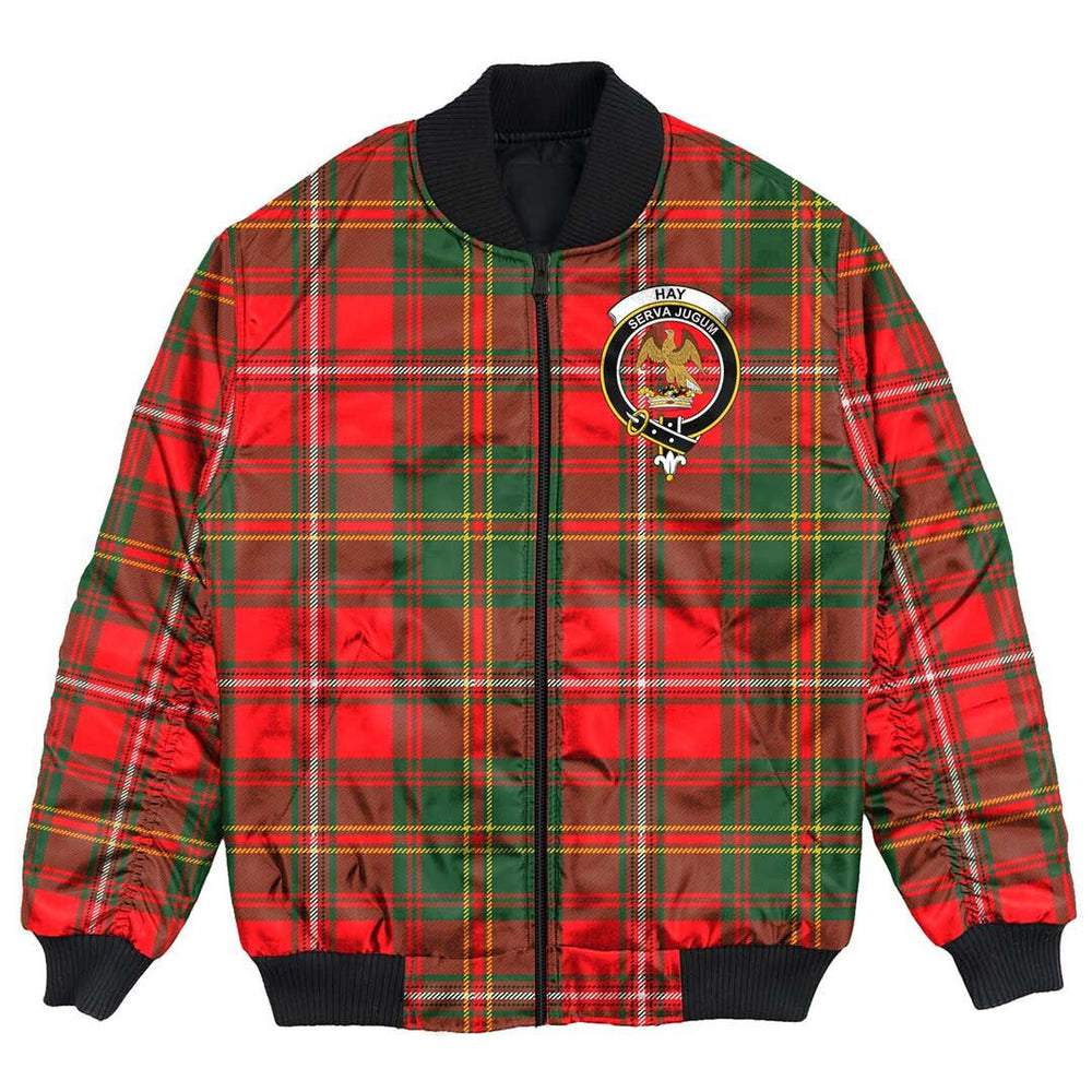 Clan Hay Modern Tartan Crest Bomber Jacket BN42 Hay Modern Tartan Tartan Bomber Jacket