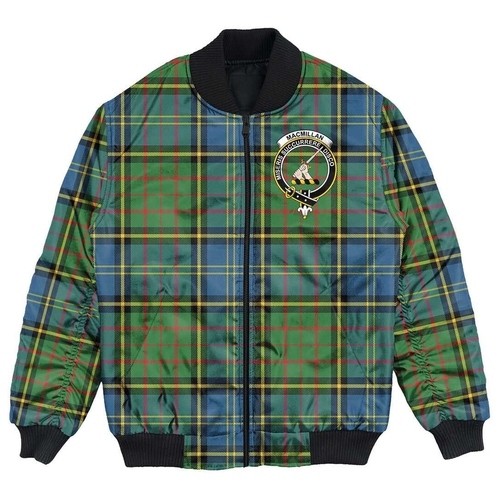 Clan MacMillan Hunting Ancient Tartan Crest Bomber Jacket FP59 MacMillan Hunting Ancient Tartan Tartan Bomber Jacket