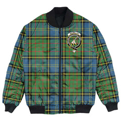 Clan MacMillan Hunting Ancient Tartan Crest Bomber Jacket FP59 MacMillan Hunting Ancient Tartan Tartan Bomber Jacket