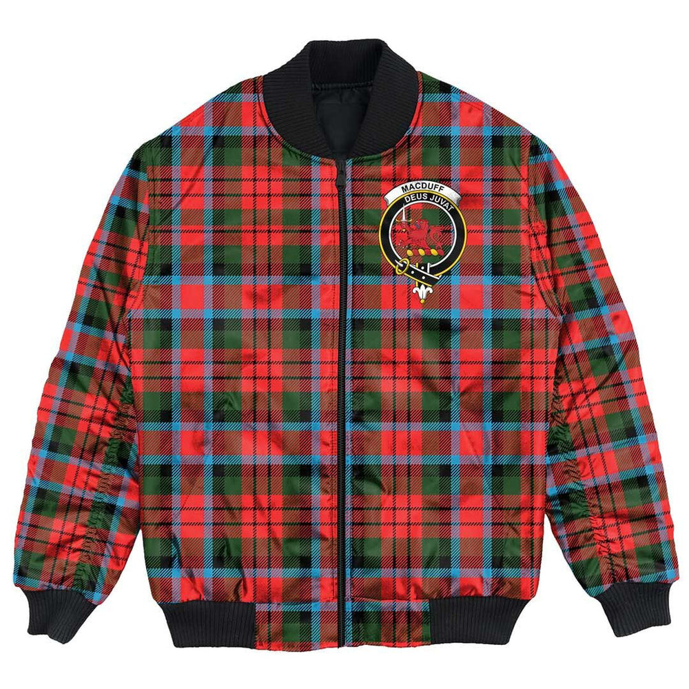 Clan MacDuff Modern Tartan Crest Bomber Jacket MC81 MacDuff Modern Tartan Tartan Bomber Jacket