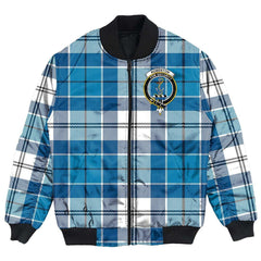 Clan Roberton Tartan Crest Bomber Jacket OS52 Roberton Tartan Tartan Bomber Jacket