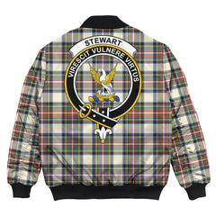 Clan Stewart Dress Ancient Tartan Crest Bomber Jacket EN37 Stewart Dress Ancient Tartan Tartan Bomber Jacket