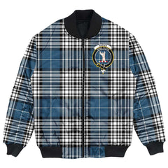 Clan Napier Modern Tartan Crest Bomber Jacket JF54 Napier Modern Tartan Tartan Bomber Jacket