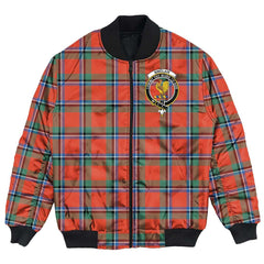 Clan Sinclair Ancient Tartan Crest Bomber Jacket MO34 Sinclair Ancient Tartan Tartan Bomber Jacket