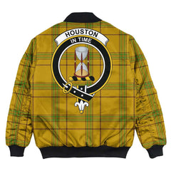 Clan Houston Tartan Crest Bomber Jacket JY64 Houston Tartan Tartan Bomber Jacket
