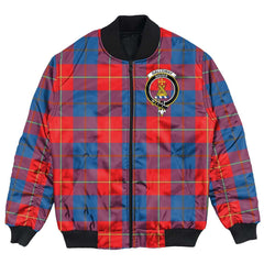 Clan Galloway Red Tartan Crest Bomber Jacket CI98 Galloway Red Tartan Tartan Bomber Jacket