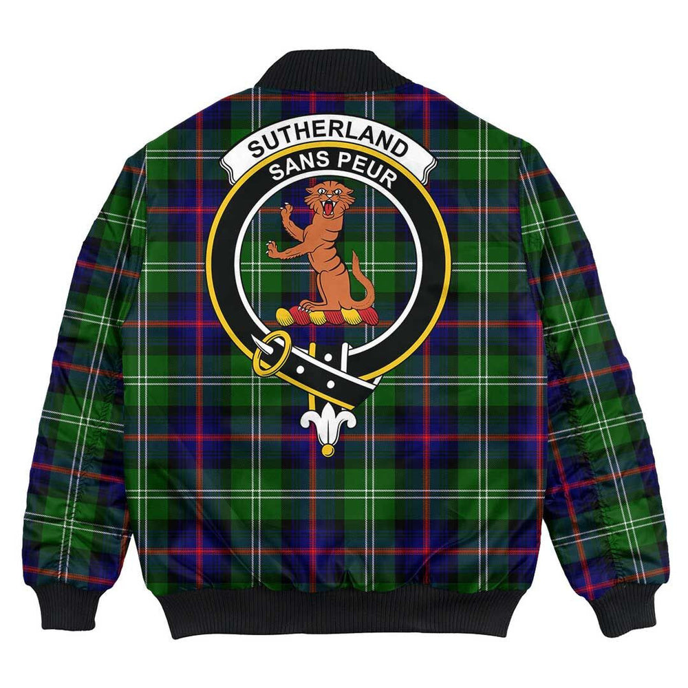 Clan Sutherland Modern Tartan Crest Bomber Jacket BA73 Sutherland Modern Tartan Tartan Bomber Jacket