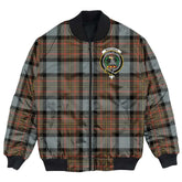 Clan MacLaren Weathered Tartan Crest Bomber Jacket GF47 MacLaren Weathered Tartan Tartan Bomber Jacket