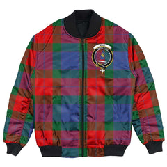 Clan Mar Tartan Crest Bomber Jacket AS38 Mar Tartan Tartan Bomber Jacket