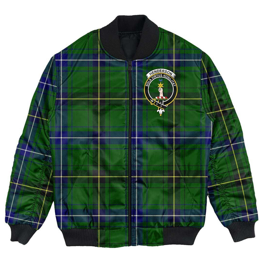 Clan Henderson Modern Tartan Crest Bomber Jacket IC13 Henderson Modern Tartan Tartan Bomber Jacket