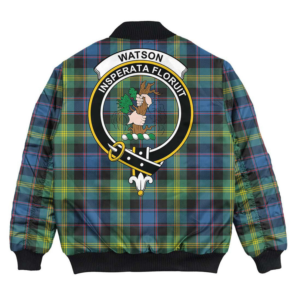 Clan Watson Ancient Tartan Crest Bomber Jacket IV60 Watson Ancient Tartan Tartan Bomber Jacket
