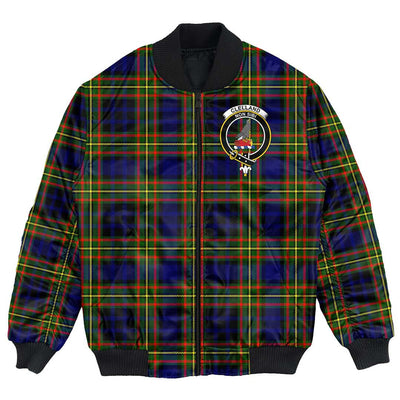 Clan Clelland Modern Tartan Crest Bomber Jacket