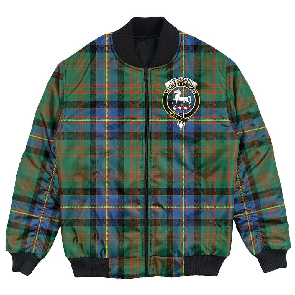 Clan Cochrane Ancient Tartan Crest Bomber Jacket QB26 Cochrane Ancient Tartan Tartan Bomber Jacket