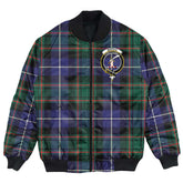 Clan MacRae Hunting Modern Tartan Crest Bomber Jacket WQ36 MacRae Hunting Modern Tartan Tartan Bomber Jacket