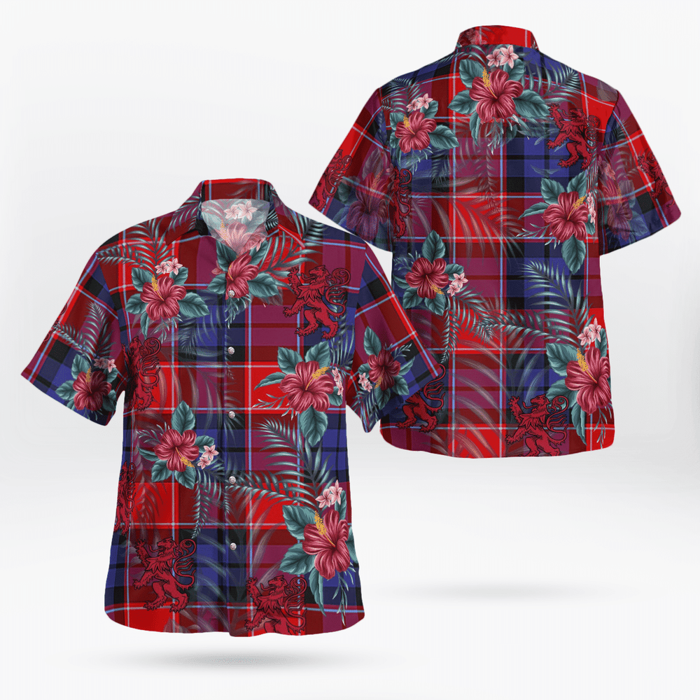 Clan Haldane 1 Tartan Scottish Lion Hawaiian Shirt NC27 Haldane 1 Tartan Tartan Hawaii Shirt