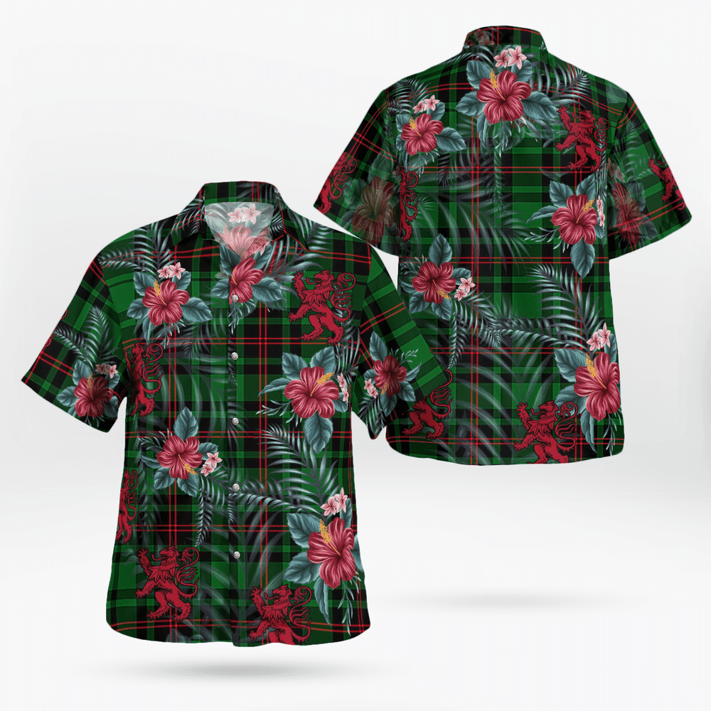 Clan Clan Beveridge Tartan Scottish Lion Hawaiian Shirt HH61 Beveridge Tartan Tartan Hawaii Shirt