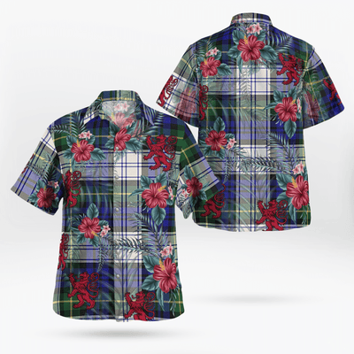 Clan Gordon Dress Modern Tartan Scottish Lion Hawaiian Shirt IT27
