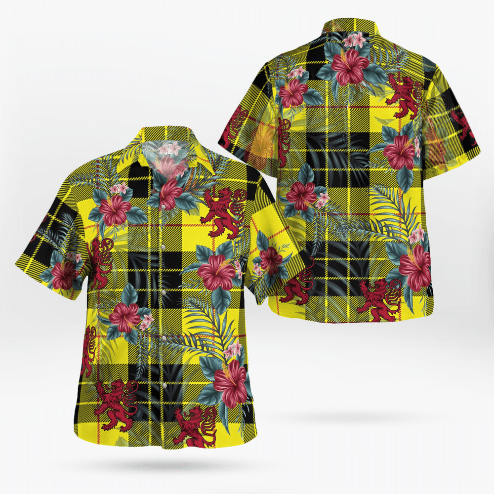Clan MacLeod of Lewis Modern Tartan Scottish Lion Hawaiian Shirt WY60 MacLeod of Lewis Modern Tartan Tartan Hawaii Shirt