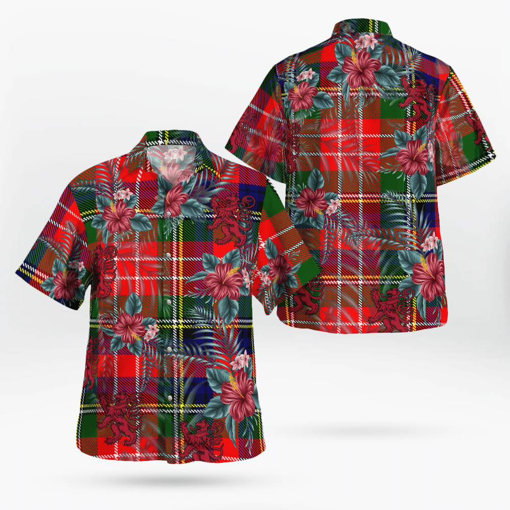 Clan Christie Tartan Scottish Lion Hawaiian Shirt UA52 Christie Tartan Tartan Hawaii Shirt