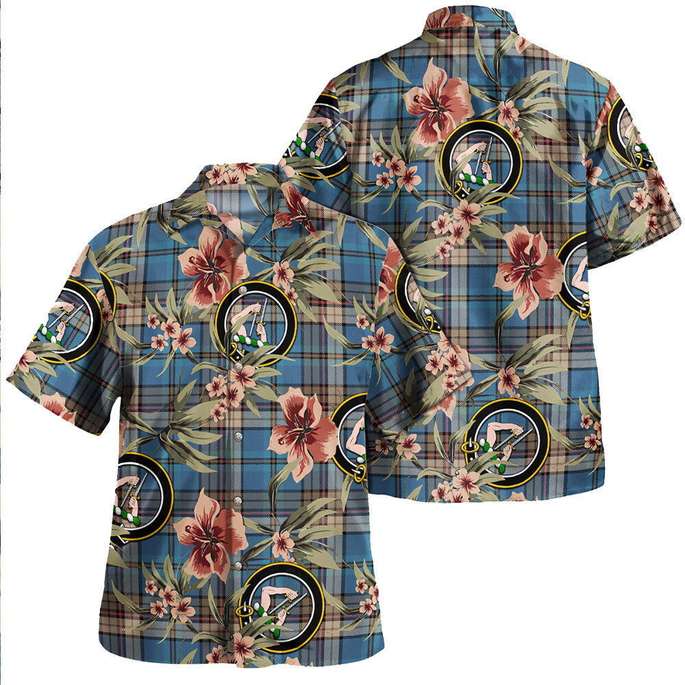 Clan Renton Ancient Tartan Crest Badge Aloha Hawaiian Shirt Tropical Old Style RV44 Renton Ancient Tartan Tartan Today