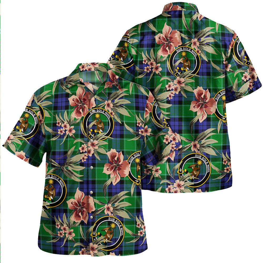 Clan Monteith Tartan Crest Badge Aloha Hawaiian Shirt Tropical Old Style WE55 Monteith Tartan Tartan Today