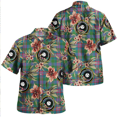 Clan Pitcairn Hunting Ancient Tartan Crest Badge Aloha Hawaiian Shirt Tropical Old Style