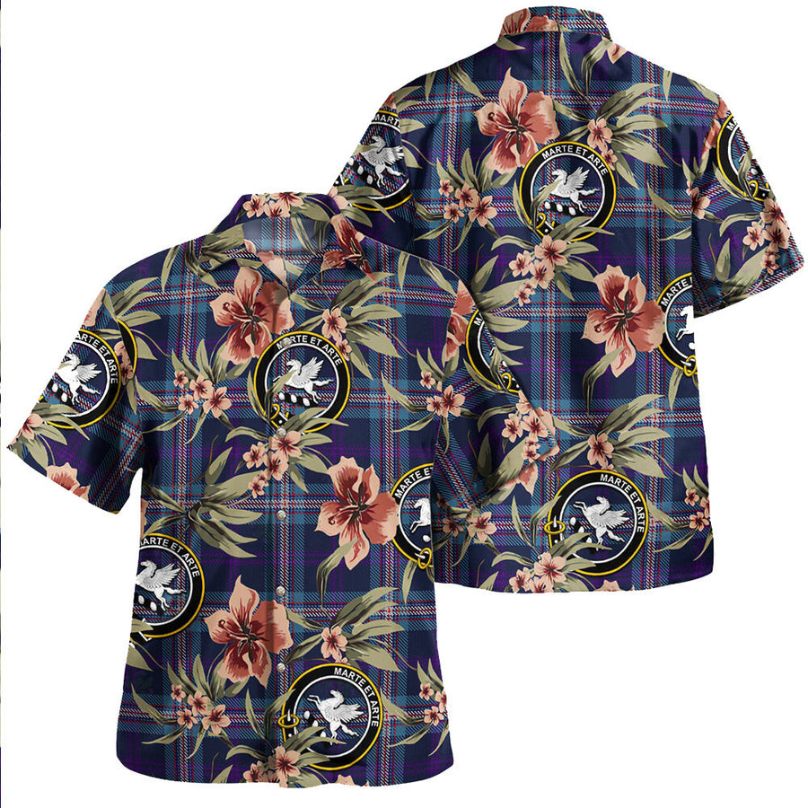 Clan Nevoy Tartan Crest Badge Aloha Hawaiian Shirt Tropical Old Style