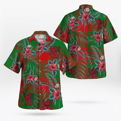 Clan Middleton Modern Tartan Scottish Lion Hawaiian Shirt