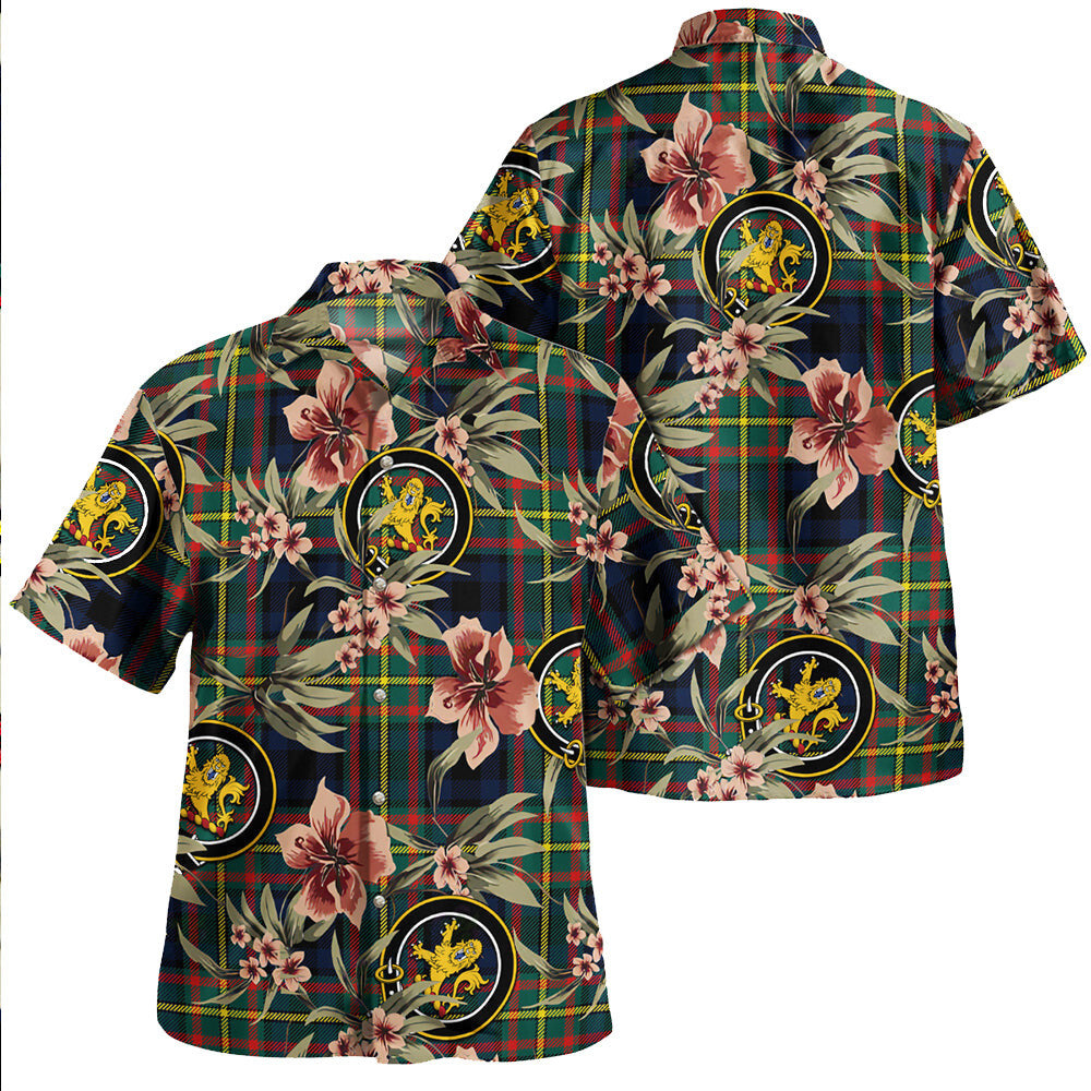 Clan MacLeish Modern Tartan Crest Badge Aloha Hawaiian Shirt Tropical Old Style SI31 MacLeish Modern Tartan Tartan Today