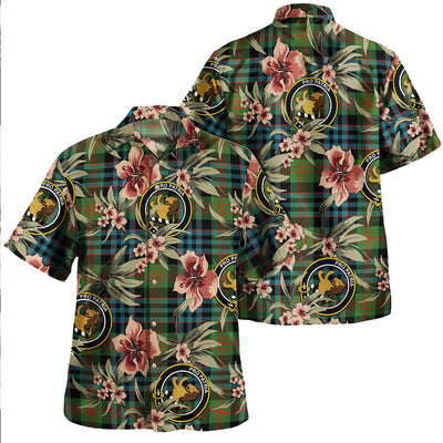 Clan Newlands (Walker Newlands) Ancient Tartan Crest Badge Aloha Hawaiian Shirt Tropical Old Style