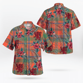Clan Munro Ancient Tartan Scottish Lion Hawaiian Shirt FL13 Munro Ancient Tartan Tartan Hawaii Shirt