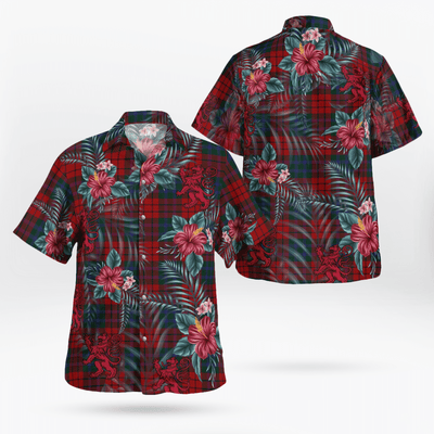 Clan Tulsa District Tartan Scottish Lion Hawaiian Shirt SQ25