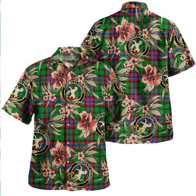 Clan McGeachie Tartan Crest Badge Aloha Hawaiian Shirt Tropical Old Style OU16
