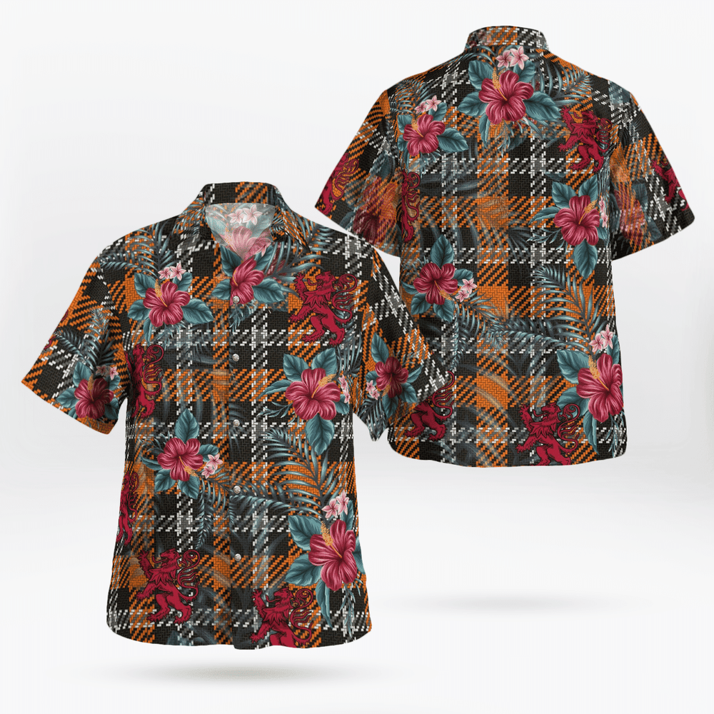 Clan Oklahoma State University Tartan Scottish Lion Hawaiian Shirt NQ68 Oklahoma State University Tartan Scottish Lion Hawaiian Shirt Tartan Tartan Hawaii Shirt