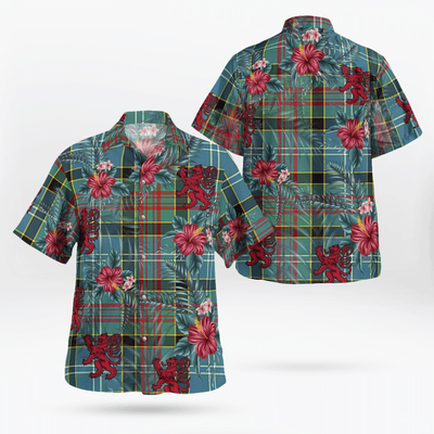Clan Walkinshaw Tartan Scottish Lion Hawaiian Shirt