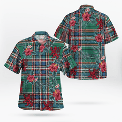 Clan MacFarlane Hunting Ancient Tartan Scottish Lion Hawaiian Shirt MI58 MacFarlane Hunting Ancient Tartan Tartan Hawaii Shirt