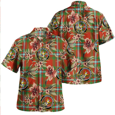 Clan Stewart of Fingask Ancient Tartan Crest Badge Aloha Hawaiian Shirt Tropical Old Style MC85