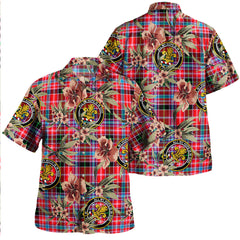 Clan Udny Tartan Crest Badge Aloha Hawaiian Shirt Tropical Old Style SI65 Udny Tartan Tartan Today