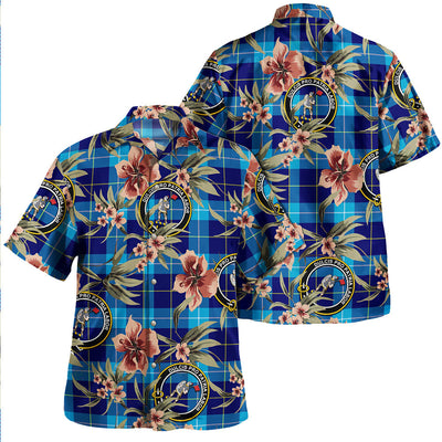Clan McKerrell Tartan Crest Badge Aloha Hawaiian Shirt Tropical Old Style