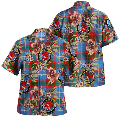 Clan Pentland Tartan Crest Badge Aloha Hawaiian Shirt Tropical Old Style KB85