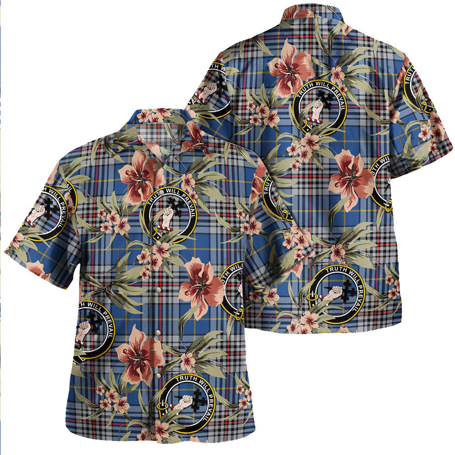 Clan Thompson Variant (Thomson Variant) Modern Tartan Crest Badge Aloha Hawaiian Shirt Tropical Old Style HV23 Thompson Variant (Thomson Variant) Modern Tartan Tartan Today