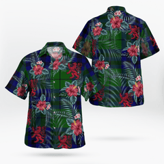 Clan Keith Modern Tartan Scottish Lion Hawaiian Shirt WI85 Keith Modern Tartan Tartan Hawaii Shirt