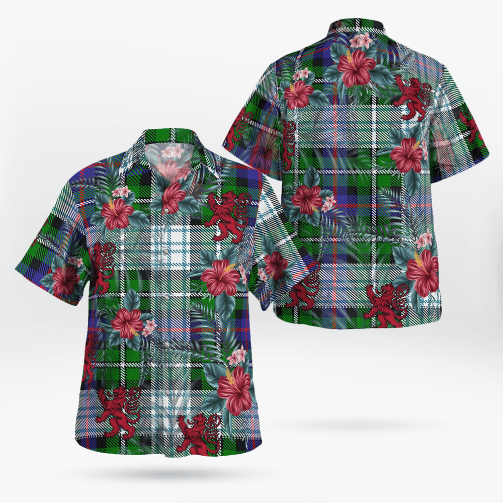 Clan MacKenzie Dress Modern Tartan Scottish Lion Hawaiian Shirt IS34 MacKenzie Dress Modern Tartan Tartan Hawaii Shirt