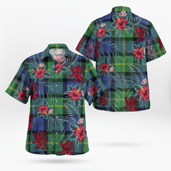 Clan Gordon Old Ancient Tartan Scottish Lion Hawaiian Shirt CU83 Gordon Old Ancient Tartan Tartan Hawaii Shirt