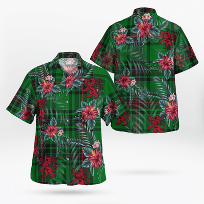 Clan Kinloch Tartan Scottish Lion Hawaiian Shirt CJ32